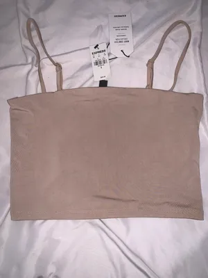 EXPRESS Square Neck Cropped Cami thumbnail 3