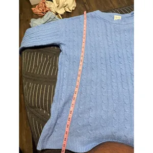 Women’s hippie rose Classic Cable Knit Women's Sweater - Light Blue size XL thumbnail 6