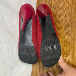 Mossimo Platform‎ Pumps Heels Suede Burgundy Stiletto Career 7.5 Tomato Girl thumbnail 5