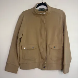 Lauren Active Ralph‎ Lauren Women's Jacket Full Zip Mock Neck Tan M thumbnail 1