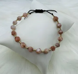 Sophisticated Gold and Brown Bracelet with Adjustable Fit thumbnail 4