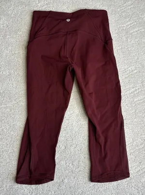Women's Lululemon Size 6 Train Times Crop‎ 17" Leggings Running Gym Athletic thumbnail 1