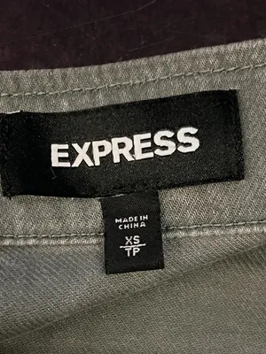 Express Jacket Womens XS Green Army Utility Field Zip Pockets Drawstring Waist thumbnail 5