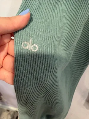 Alo ribbed Sage Green Lounge‎ Pants thumbnail 2