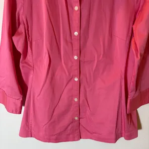 Banana Republic‎ Fitted Button Down Shirt Size Large Pink thumbnail 3
