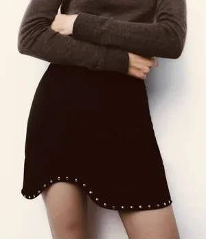 Zara Studded Mini Skirt thumbnail 1