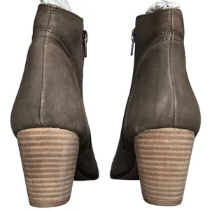 Diba Womens Taupe Sequoia Suede Leather Block Stack Heel Booties‎ 8.5 thumbnail 5