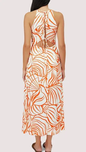 Lost + Wander Salt to Sea Maxi Dress Cotton Linen - Size Small thumbnail 2