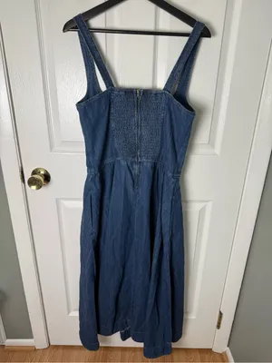 Reformation Janu Denim Midi Dress 10 thumbnail 5