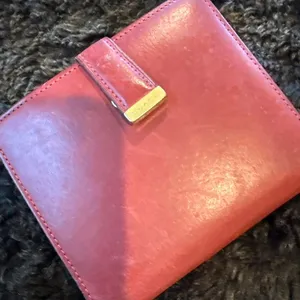 COACH red leather bifold wallet thumbnail 4