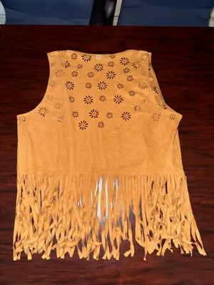 Spirit Halloween Fringed Hippie Vest Size Large/X-Large thumbnail 3