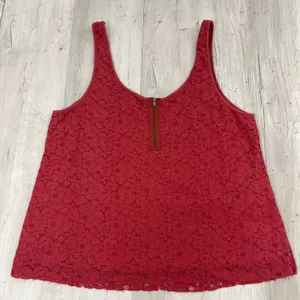 American Eagle Pink Floral Lace Tank Top L Boho Romantic Back Zip Festival Y2K thumbnail 2