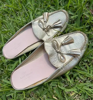 Kate Spade Gold Flats with Moccasin Stitching Size 8.5 thumbnail 1