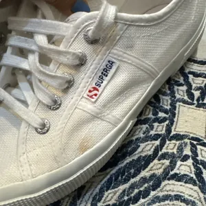 Superga 2750 Cotu White Canvas Sneakers Low Top Classic Womens 7.5 EU‎ 38 thumbnail 3