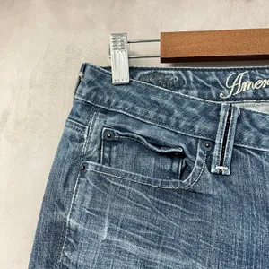 Y2K American Eagle Womens True Boot Jeans Size 6 Low Rise Stretch Indie McBling thumbnail 5