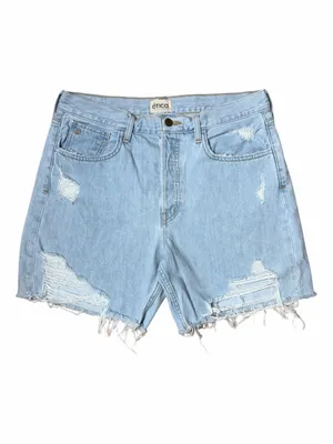 Etica Revolve Light Wash Distressed Denim Shorts Womens 30 thumbnail 2