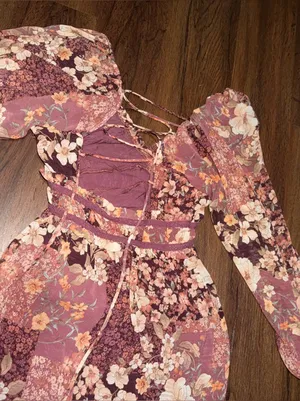 Rare Altar'd State Billy Patchwork Maxi Dress Floral $148 spring summer party thumbnail 10