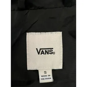 Vans Jacket Womens Sm Black White Hooded Full Zip Windbreaker Lightweight Skate thumbnail 7