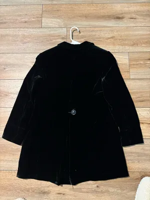 Coldwater Creek Black Velvet Three-Button Blazer Coat thumbnail 4