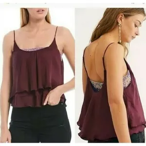 Free People Turn It On Cami in Vetiver Bloom Size S NWT thumbnail 2