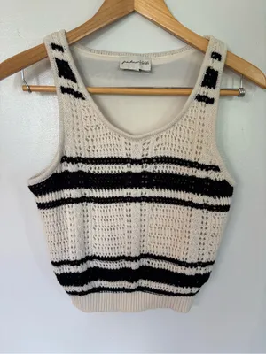 Freshman 1966 2 piece black/white crochet skirt set thumbnail 5