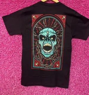 Iron Maiden Eddie Tarot Piece of Mind Heavy Metal Band Tee M thumbnail 1