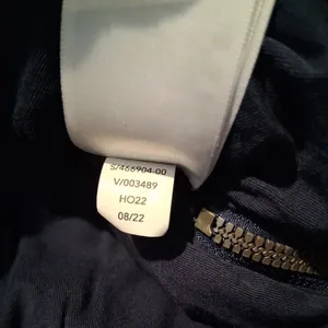 Athleta Sweatshirt Navy Blue Retroplush Quilted Crewneck Side Zippers size Small thumbnail 11