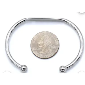 NEW Cuff Bracelet Bangle Bar‎ Rhodium Plated Sterling Silver thumbnail 5