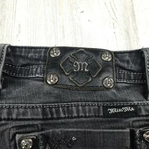 Miss Me Signature Skinny Jeans Black Size 28 Low Rise Stretch Denim thumbnail 13