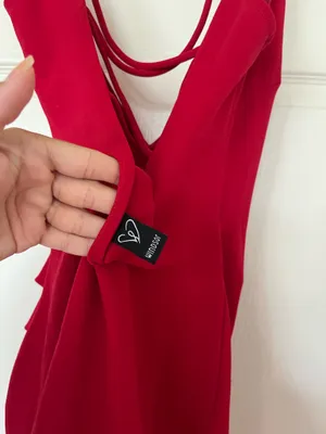 Windsor Red Mini Dress asymmetrical  thumbnail 3