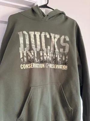 Ducks Unlimited Hoodie Green Size L thumbnail 1