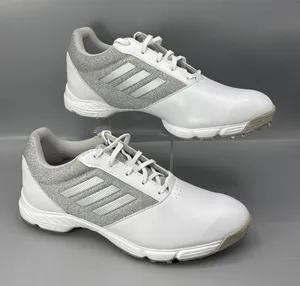 Adidas Tech Response Golf Shoes Womens 8 White Gray Sneakers Athletic BD7147 thumbnail 1