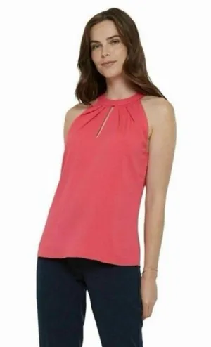 Ecru Blanchette Halter‎ Top in Coral Size Medium thumbnail 1