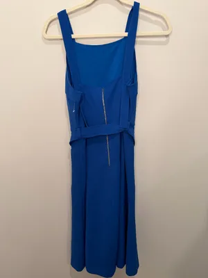 GREY Jason Wu Cobalt‎ Blue Belted Midi Dress Size 4 thumbnail 2
