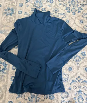 Princess Polly Blue Turtleneck Cropped thumbnail 1