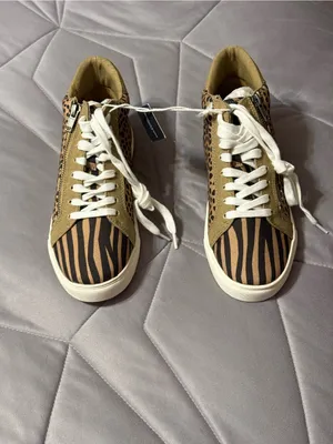 American Eagle Faryl Robin Animal Print High Top Sneakers Size 7 NWT thumbnail 8