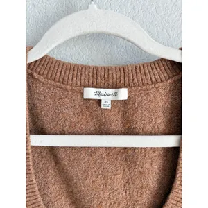 Madewell Kneale Button Front Sweater Vest Heather Rosewood Boho Coquette XS Wool thumbnail 5