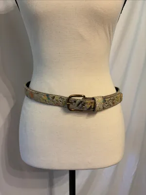 Vintage Paul Harris Embroidered Multicolor Sparkles Waist Belt thumbnail 1