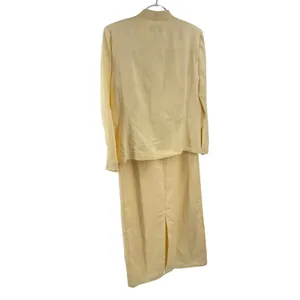 Jessica Howard Butter Yellow Embroidered Midi Dress and jacket 2pc set 12 linen thumbnail 2
