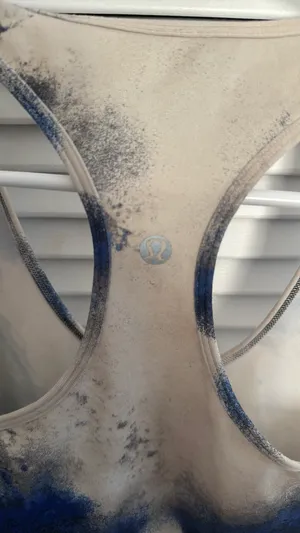 Lululemon Athletica Scoop Me Up racerback tank top featuring a Milky Way marble print. thumbnail 3