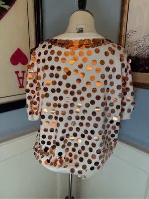 Queen of Sparkles Hook 'em queen University of Texas Longhorns sequined sweater thumbnail 5