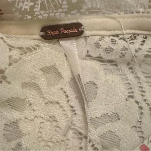 Free People cream Lace open crossover top L thumbnail 9