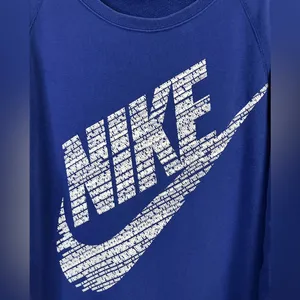 Nike women’s oversized sweatshirt - wide neck - blue Size Large thumbnail 4
