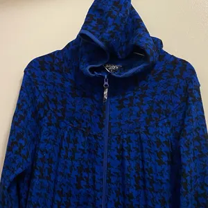 Roxy Womens Hooded Jacket L Large Royal Blue & Black Fleece Full Zip Bust 42” thumbnail 3