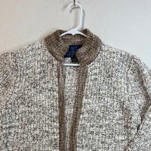 Monto Par Le Chois Cardigan in Cream and Brown thumbnail 2