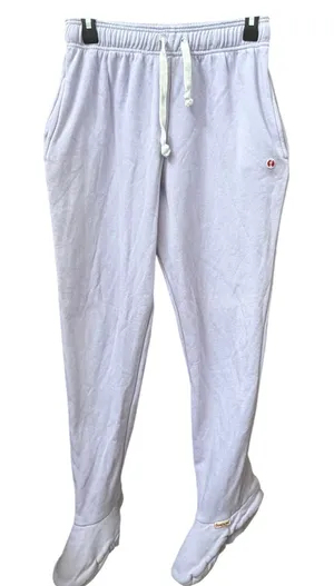 Feejays Pajamas Adult Small Purple Sweat Pant Footed Footie PJs Convertible Cuff thumbnail 1