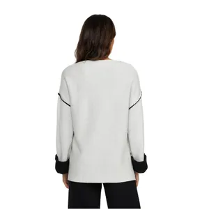 Badgley Mischka Double‎ Faced Sweater Knit Top Size Large thumbnail 3