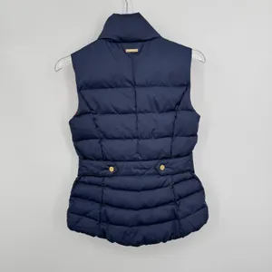 Lilly Pulitzer Isabelle puffer vest down filled XS zip front quilted navy blue thumbnail 5