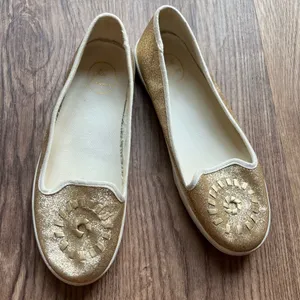 Jack Rogers Mila Gold Glitter Slip Ons 9 thumbnail 4