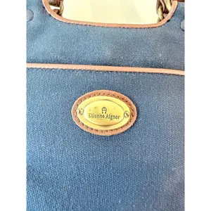 Etienne Aigner Crossbody Bag Women's Blue Detachable Strap Lightweight Leather thumbnail 4